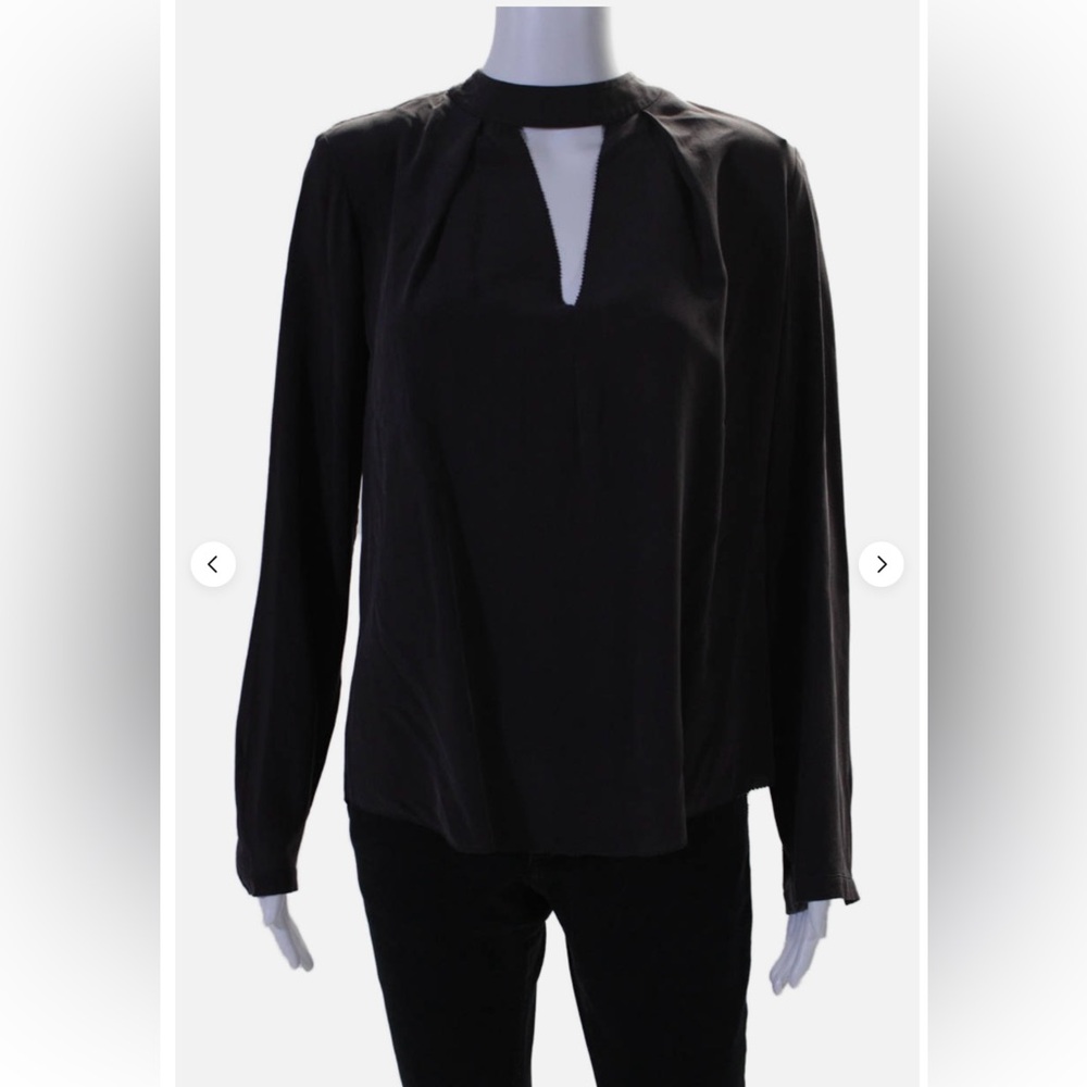 GO BY GO SILK Black Women's Blouse